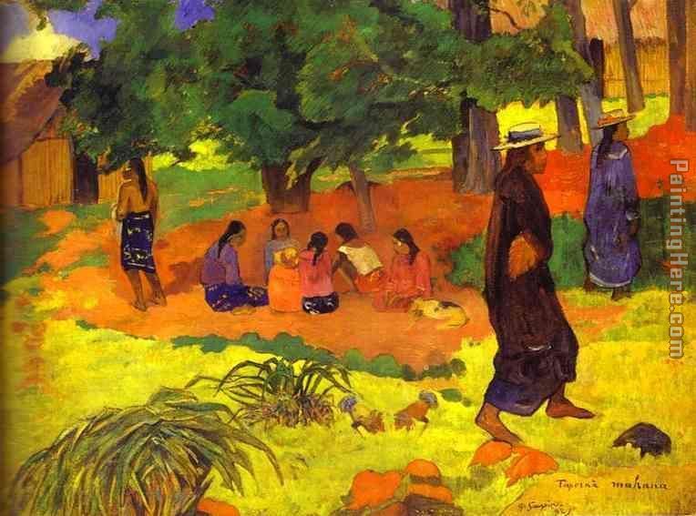 Taperaa Mahana painting - Paul Gauguin Taperaa Mahana art painting